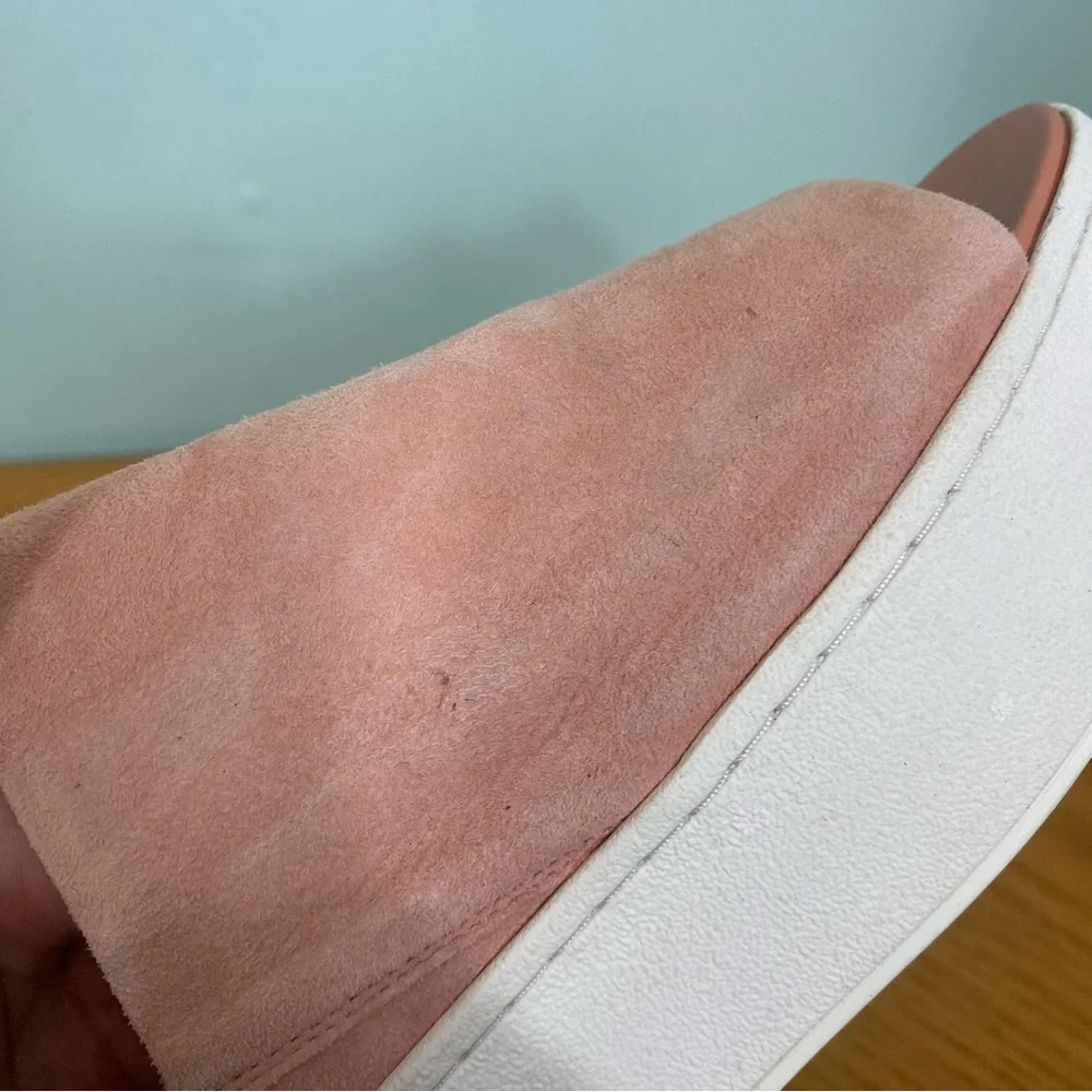 Vince Walford‎ Platform Leather Suede Pink Slides Sandals Size 10